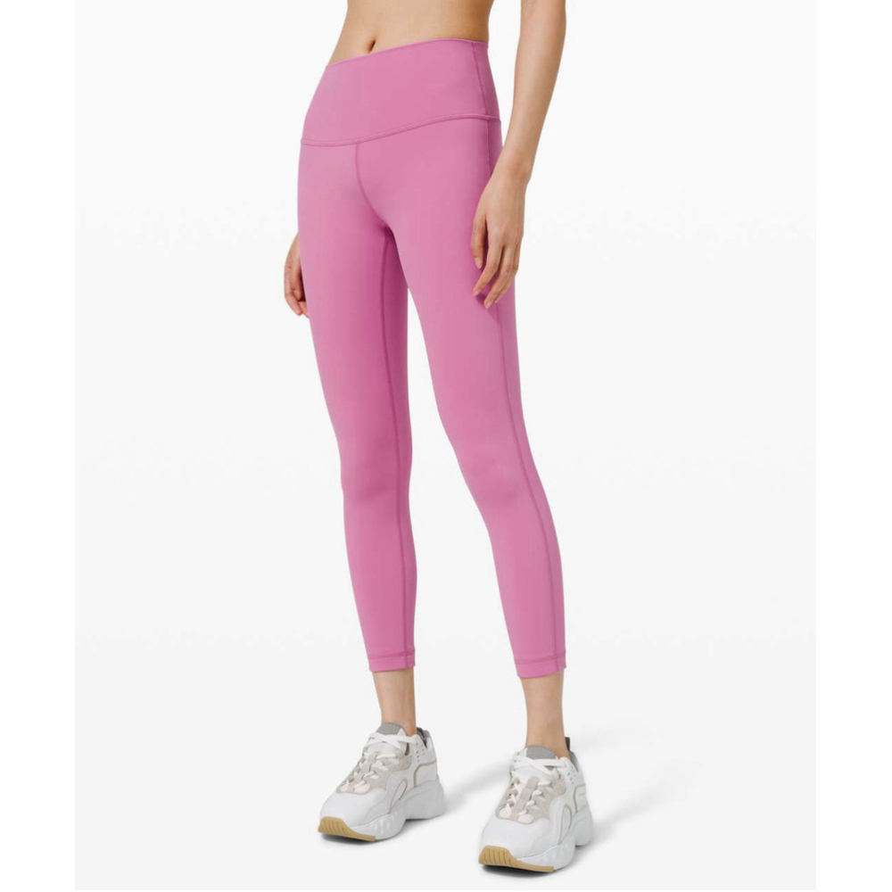 Lululemon Wunder Under High Rise Tight 25" Full On Luxtreme Leggings Pink 8 Yoga